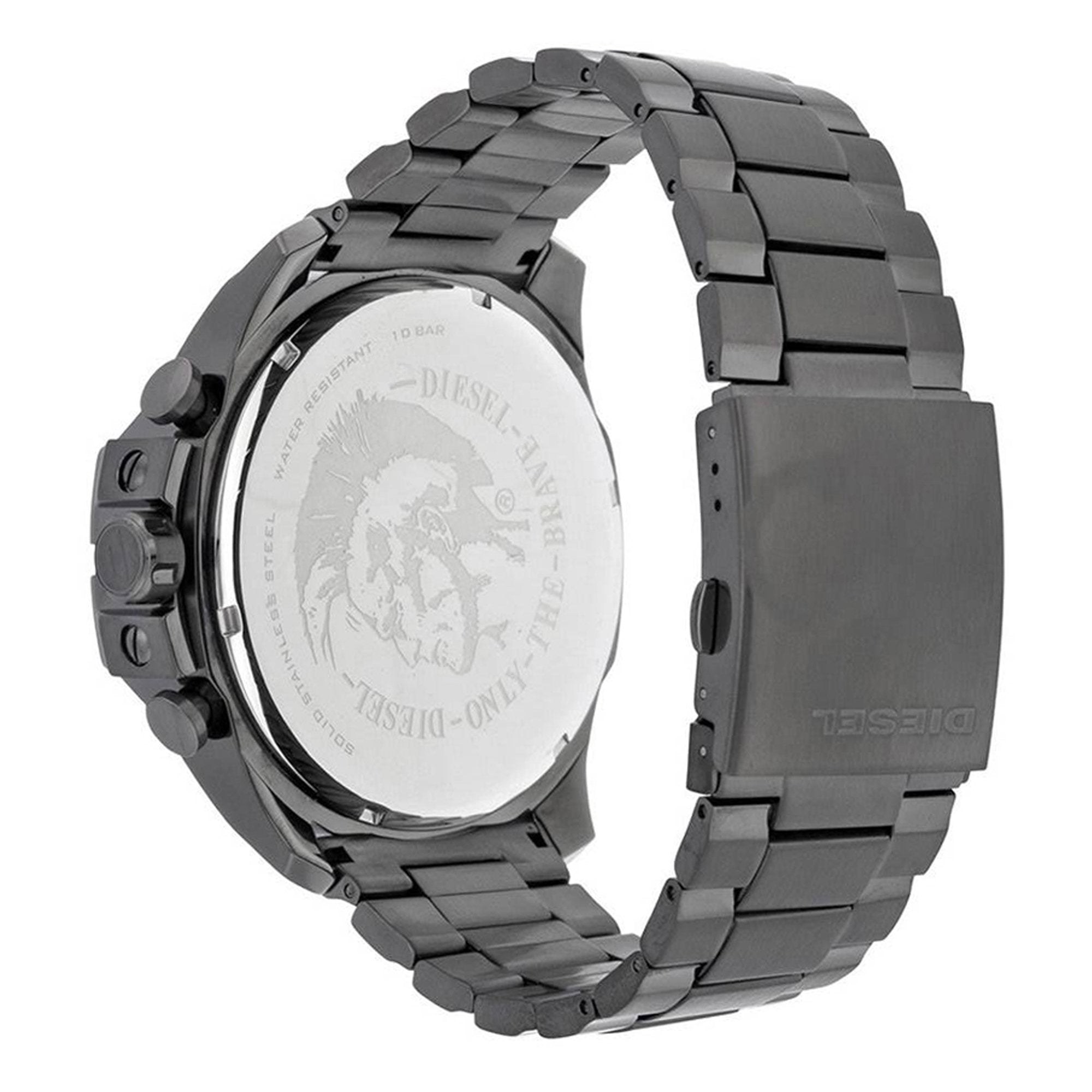 Diesel DZ4282 Mega Chief Chronograph Men's Watch – Grey Dial & Grey Stainless Steel Strap