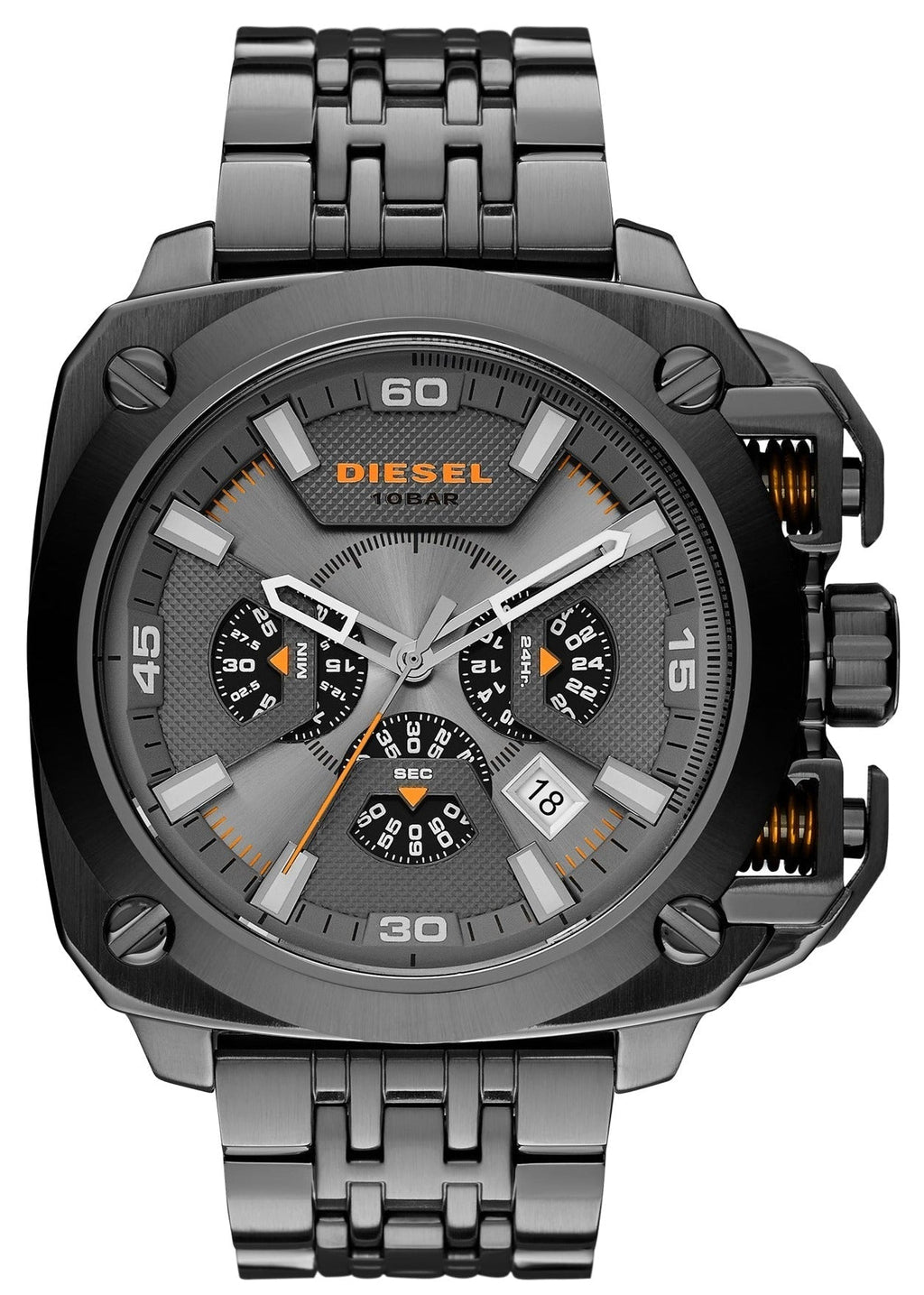 Diesel DZ7344 BAMF Chronograph Men's Watch – Gray Dial & Gray Stainless Steel Strap