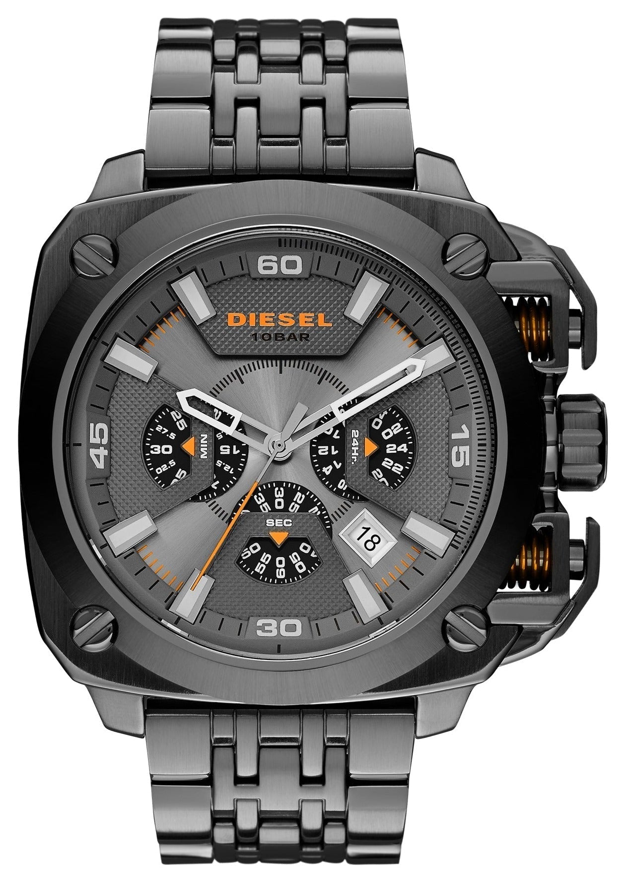 Diesel DZ7344 BAMF Chronograph Men's Watch – Gray Dial & Gray Stainless Steel Strap