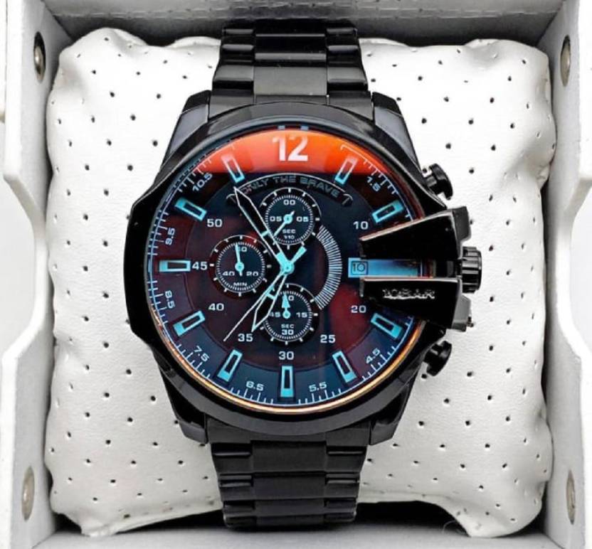 Diesel DZ4318 Mega Chief Chronograph Men's Watch – Black Dial & Black Steel Strap