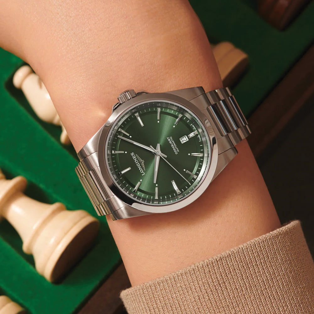 longines Conquest 41mm - Sunray Green on Bracelet