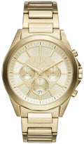 Armani Exchange Drexler AX2602 Men's Chronograph Watch – Gold Dial with Gold Stainless Steel Strap