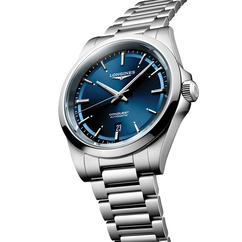 longines Conquest 41mm - Sunray Blue on Bracelet