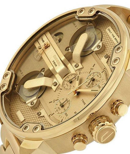 Diesel DZ7399 Mr. Daddy 2.0 Chronograph Men's Watch – Gold Dial & Gold Stainless Steel Strap