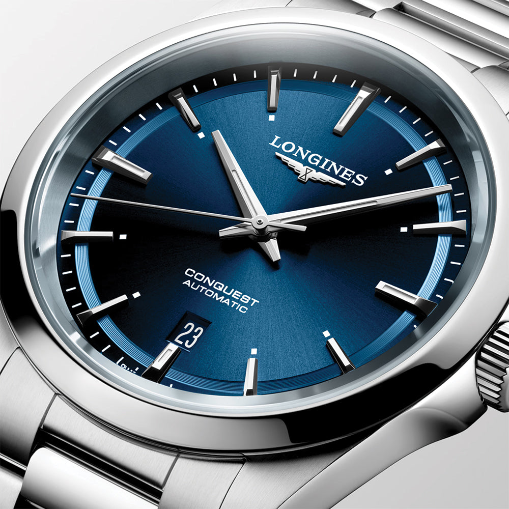 longines Conquest 41mm - Sunray Blue on Bracelet