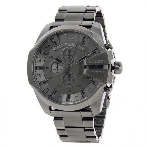 Diesel DZ4282 Mega Chief Chronograph Men's Watch – Grey Dial & Grey Stainless Steel Strap