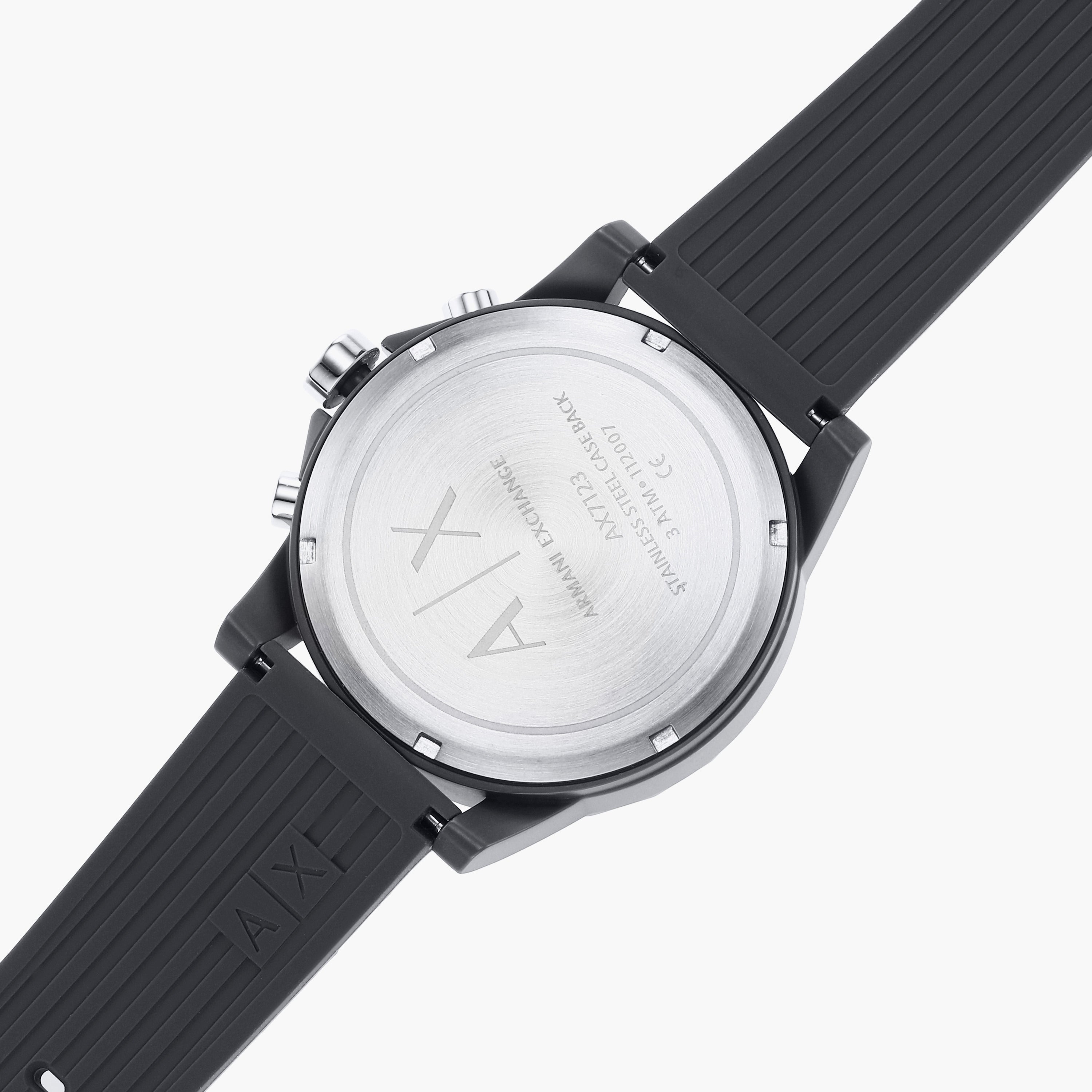 Armani Exchange Outerbanks AX7123 Men's Chronograph Watch – Grey Dial with Grey Silicone Strap