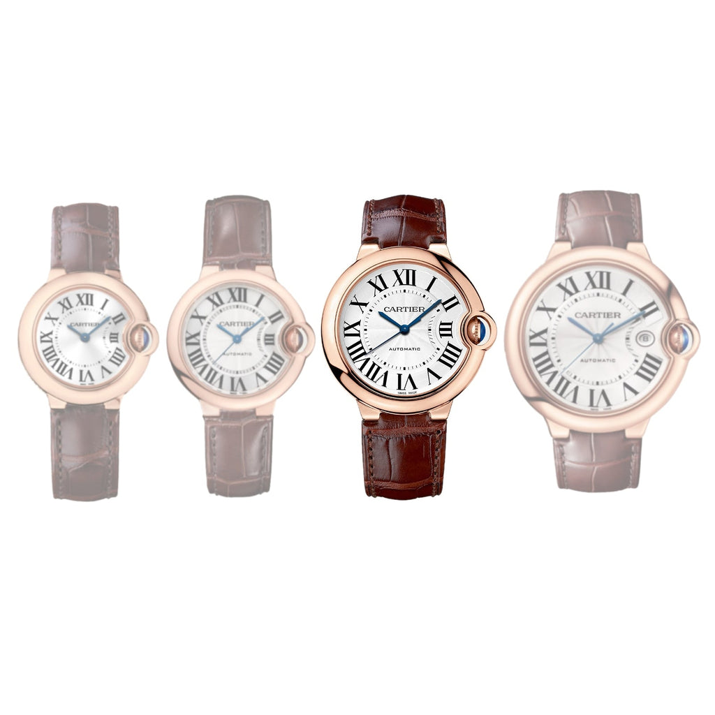 Ballon Bleu de Cartier 36 | 36mm, 18K Rose Gold, Alligator Leather, Silver Dial