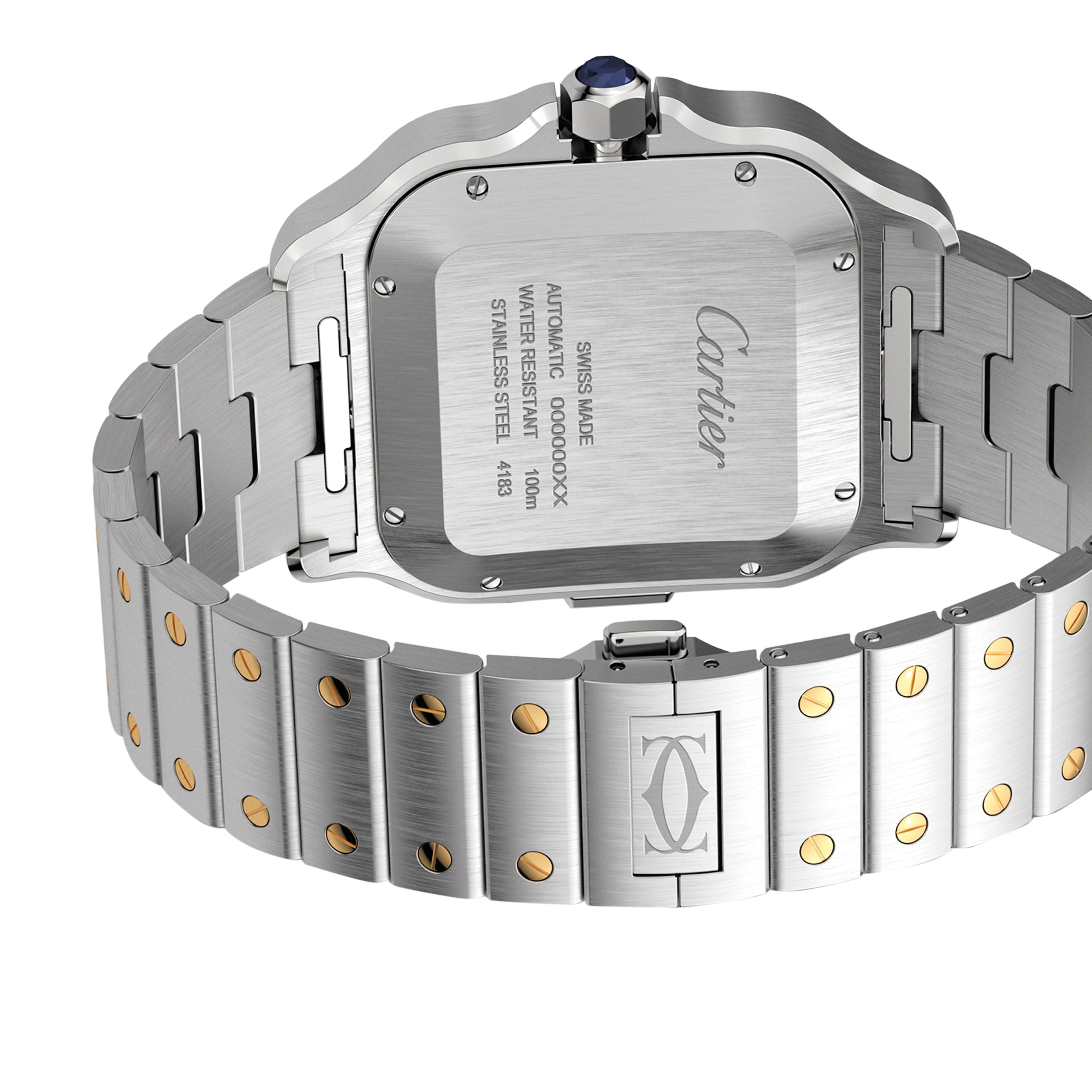 Santos de Cartier Chronograph | 43mm, Two-Tone Steel & 18K Yellow Gold, Silver Dial