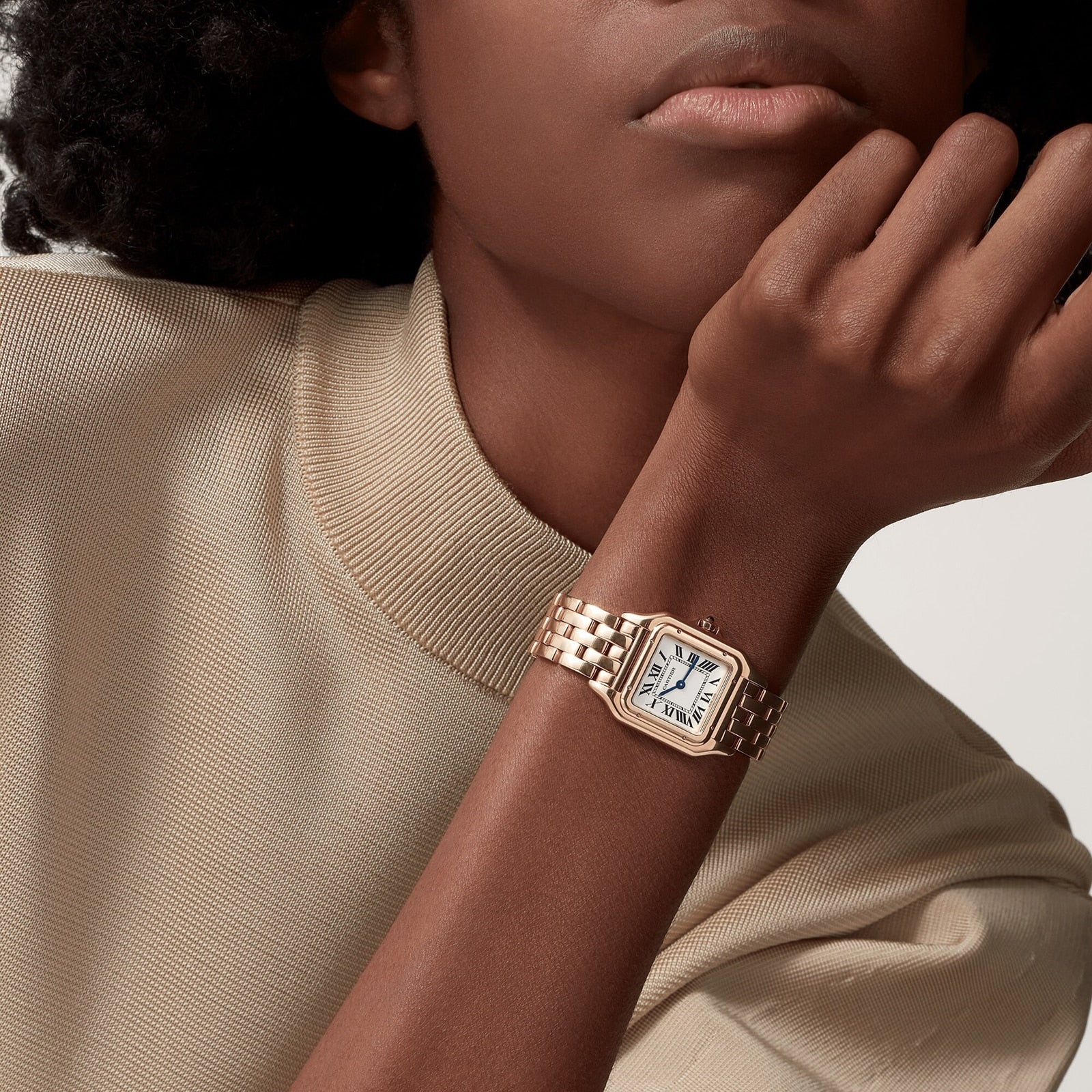 Panthère de Cartier Medium Model | 27mm, 18K Rose Gold, Silver Dial, Ref. WGPN0007