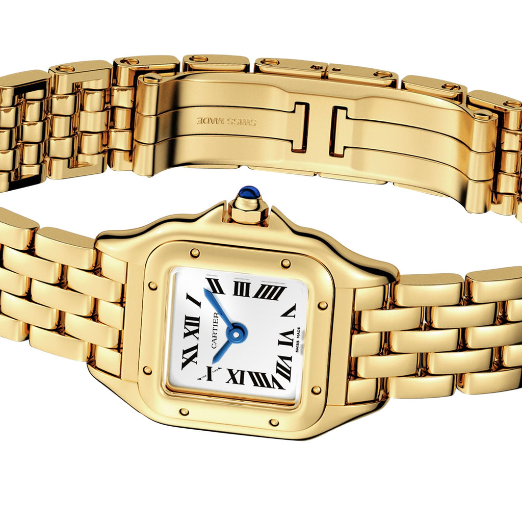 Panthère de Cartier Mini Model | 19mm, 18K Yellow Gold, Silver Dial, Ref. WGPN0016/WGPN0036