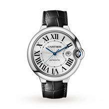 Ballon Bleu de Cartier 42 | 42mm, Steel, Alligator Leather, Silver Dial