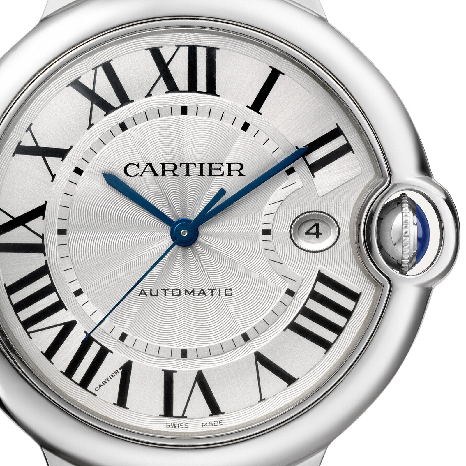 Ballon Bleu de Cartier 42 | 42mm, Steel, Alligator Leather, Silver Dial