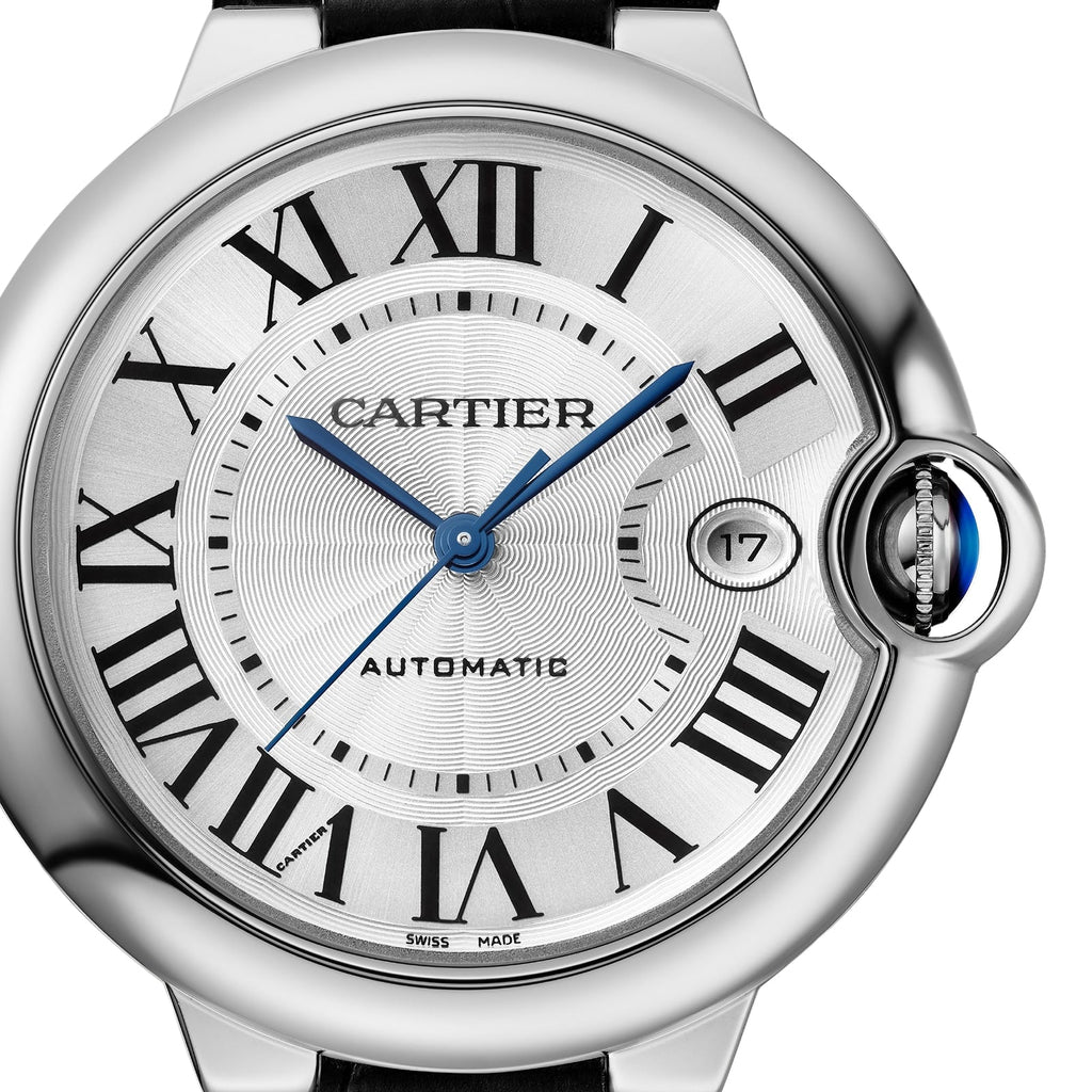 Ballon Bleu de Cartier 40 | 40mm, Steel, Alligator Leather, Silver Dial
