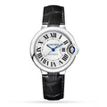 Ballon Bleu de Cartier 33 | 33mm, Steel, Alligator Leather, Silver Dial