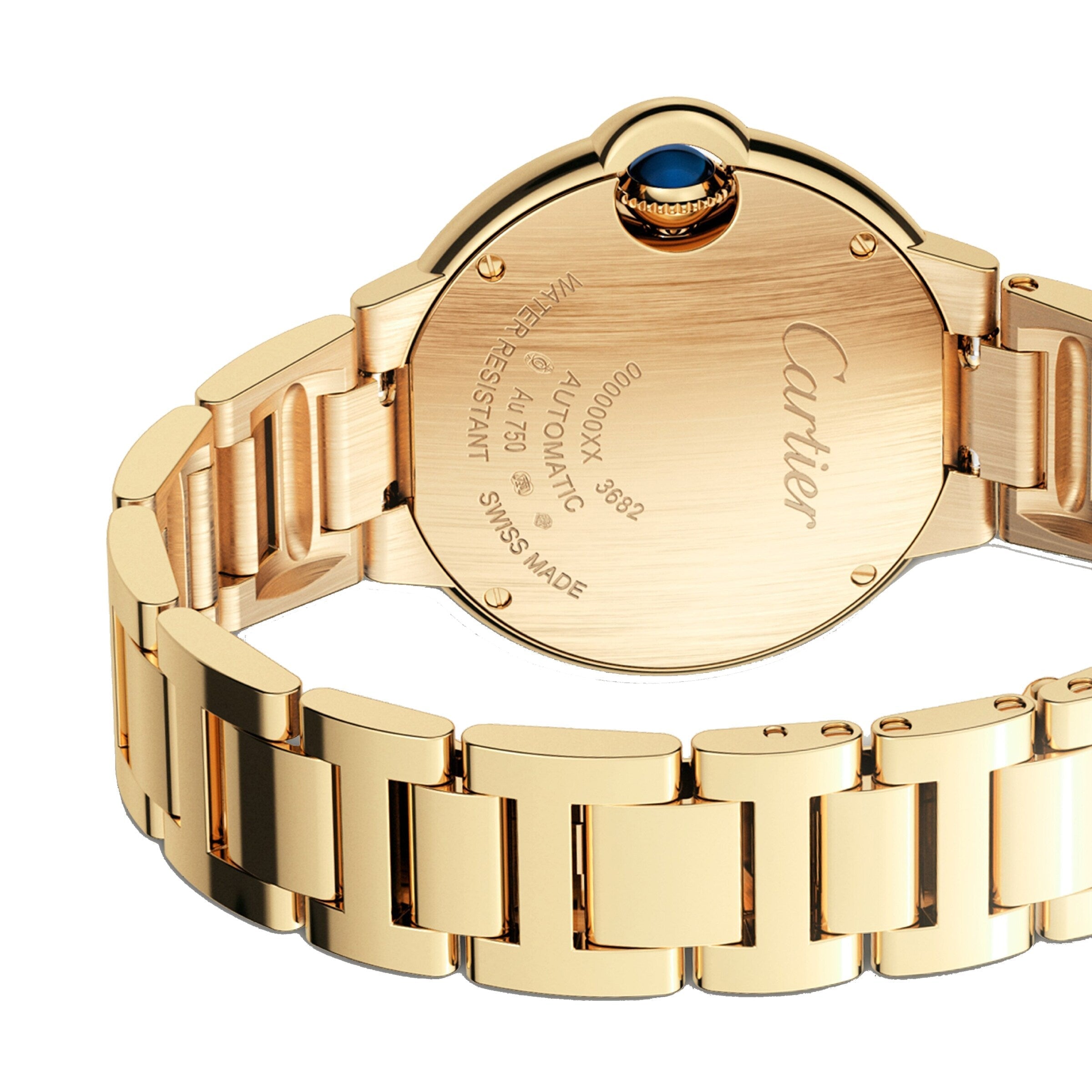 Ballon Bleu de Cartier 33 | 33mm, 18K Yellow Gold, Silver Dial, Gold Bezel