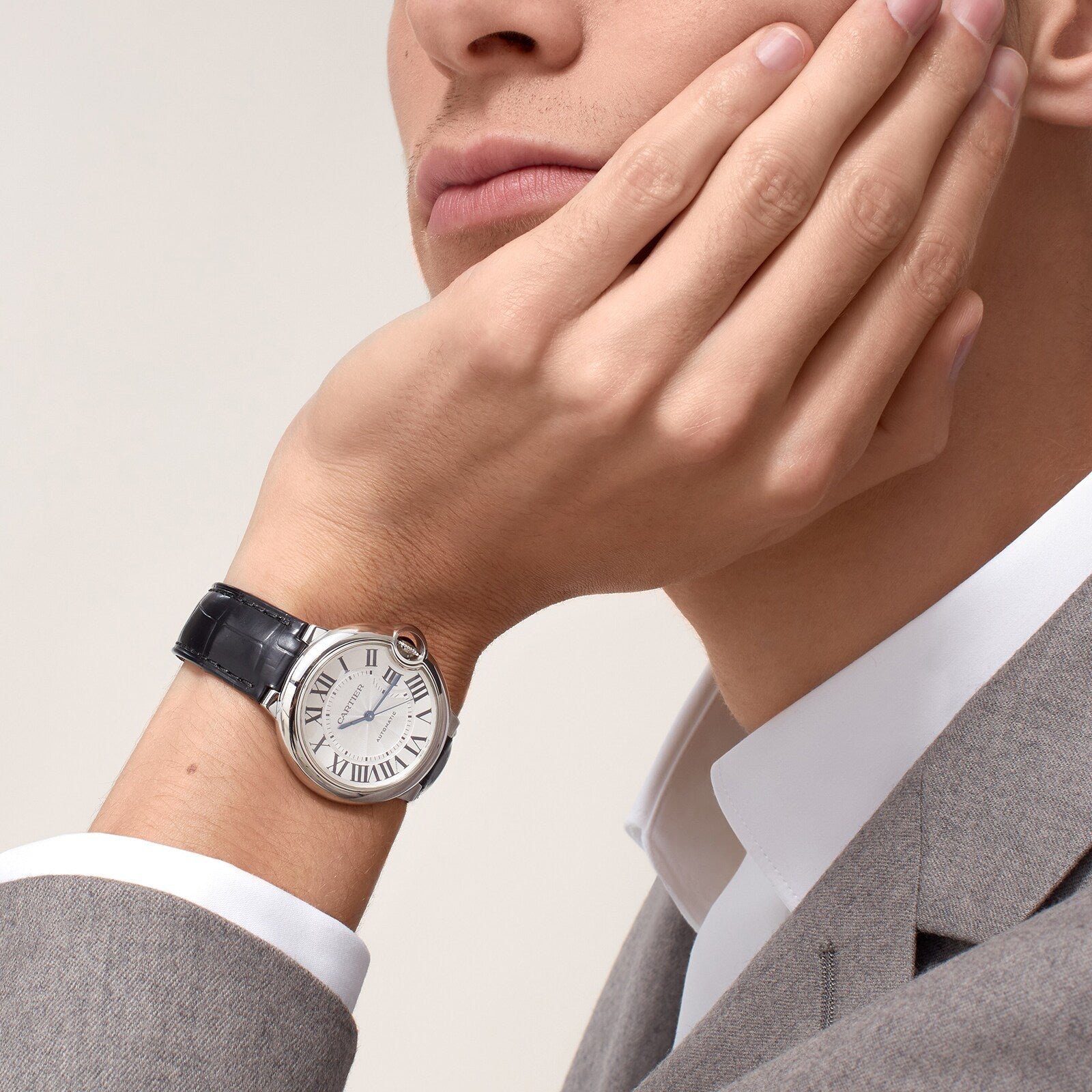Ballon Bleu de Cartier 36 | 36mm, Steel, Alligator Leather, Silver Dial