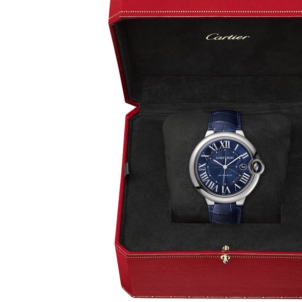 Ballon Bleu de Cartier | 42mm, Steel, Alligator Leather, Blue Dial