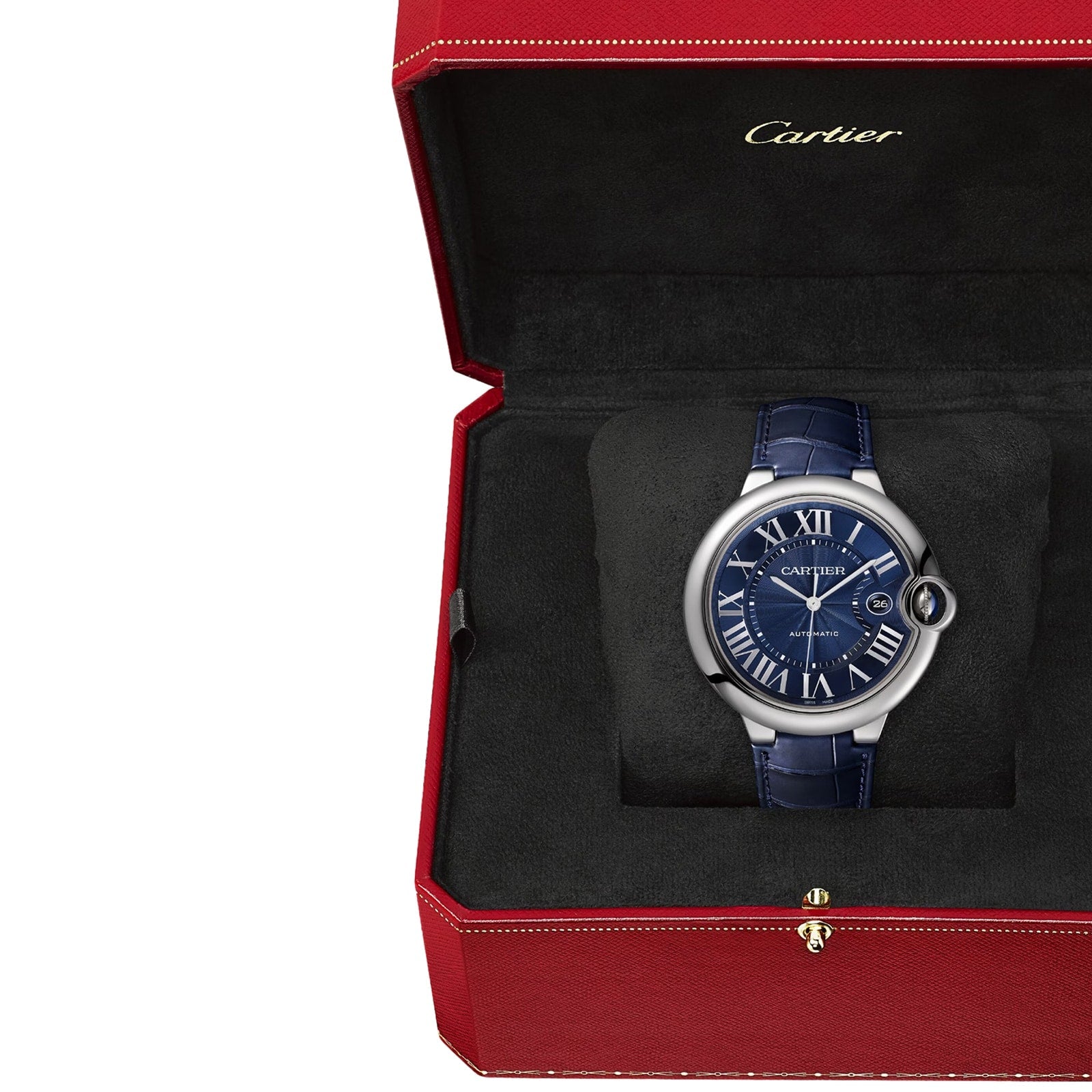 Ballon Bleu de Cartier | 42mm, Steel, Alligator Leather, Blue Dial