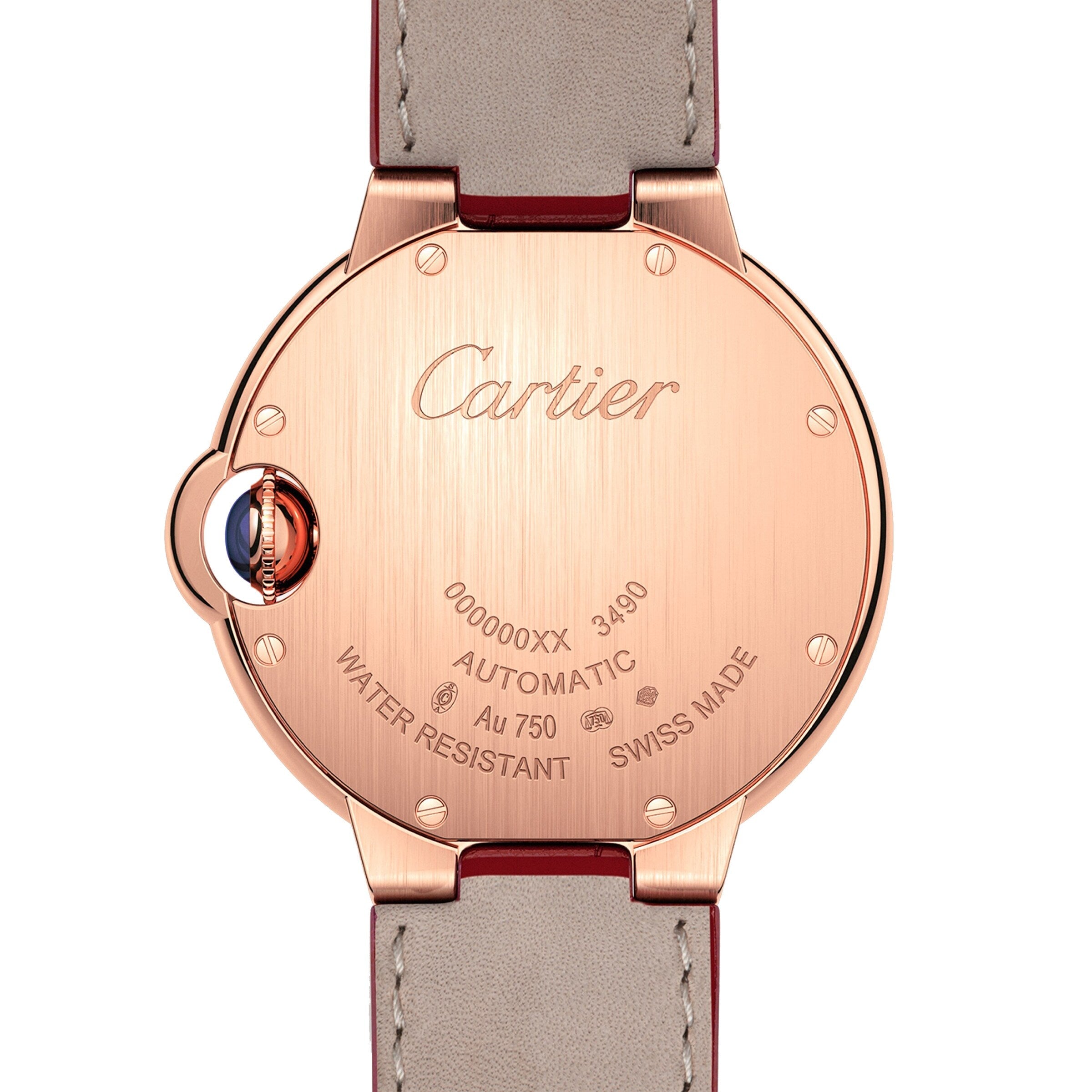 Ballon Bleu de Cartier 33 | 33mm, 18K Rose Gold, Alligator Leather, Silver Dial