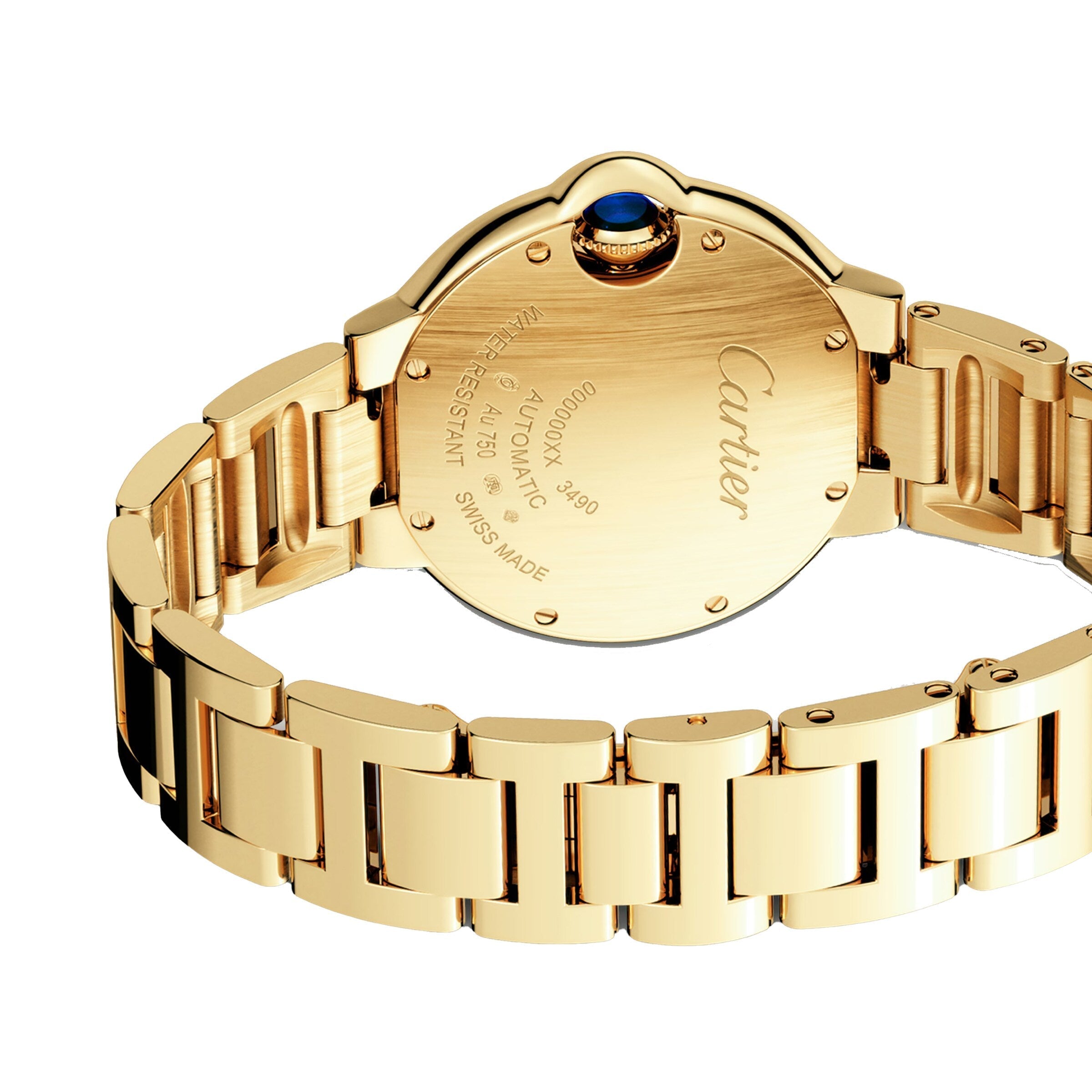 Ballon Bleu de Cartier 33 | 33mm, 18K Yellow Gold, Silver Dial, Yellow Bezel