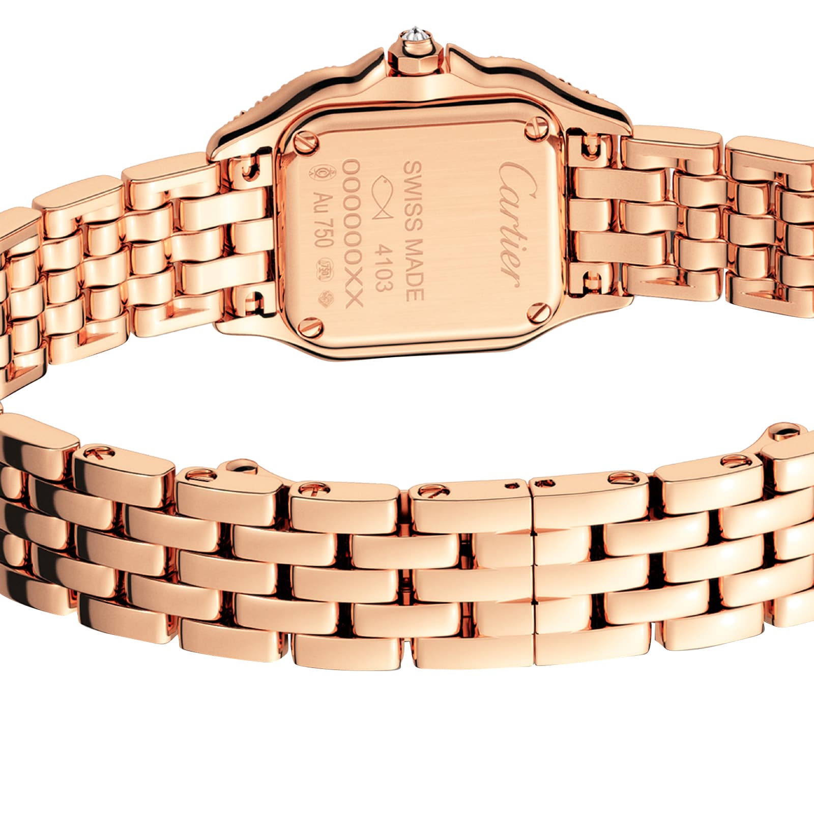 Panthère de Cartier Small Model | 20mm, 18K Rose Gold, Silver Dial