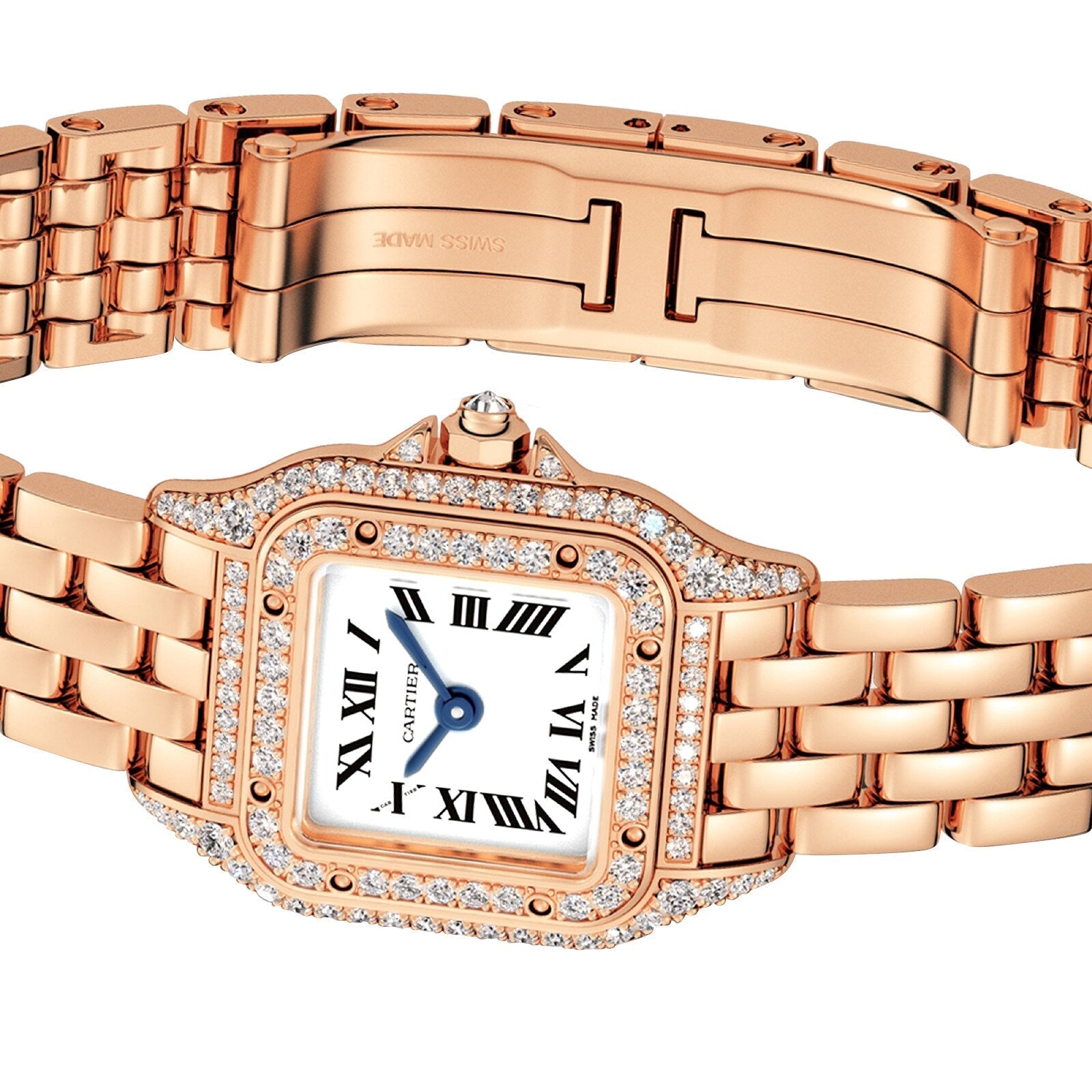Panthère de Cartier Small Model | 20mm, 18K Rose Gold, Silver Dial