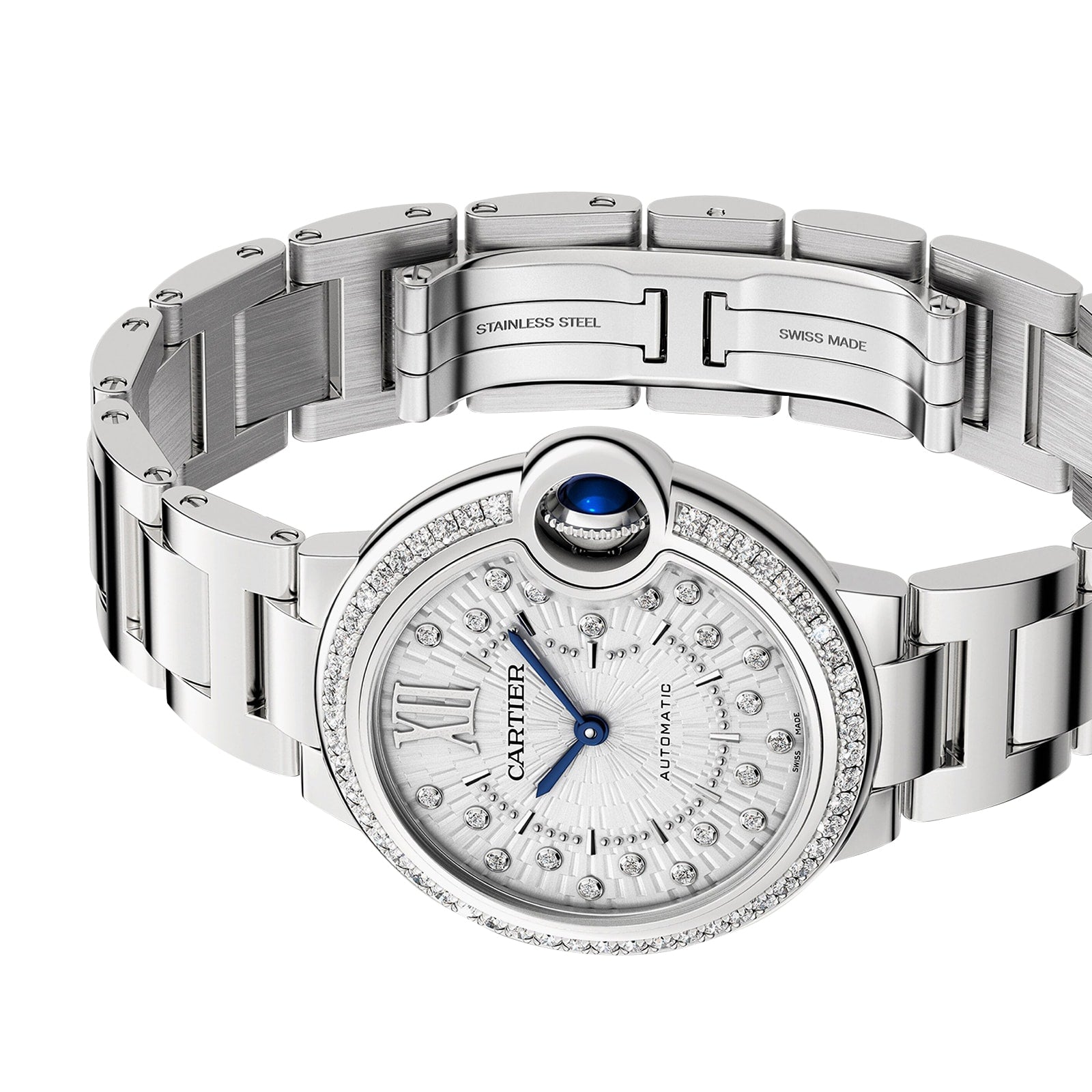 Ballon Bleu de Cartier 33 | 33mm, Steel, Diamond Grey Dial