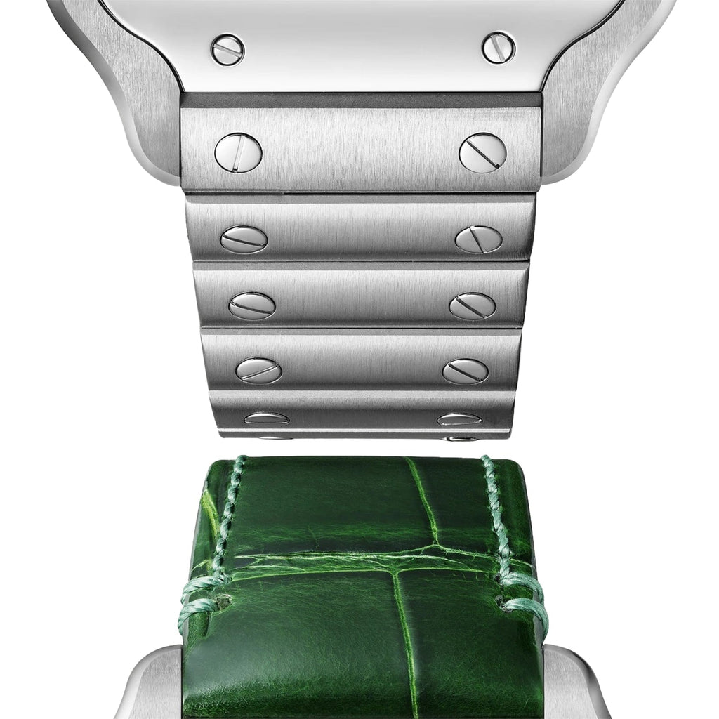 Santos de Cartier Medium Model | 35mm, Steel, Green Dial