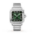 Santos de Cartier Large Model | 40mm, Steel, Green Dial