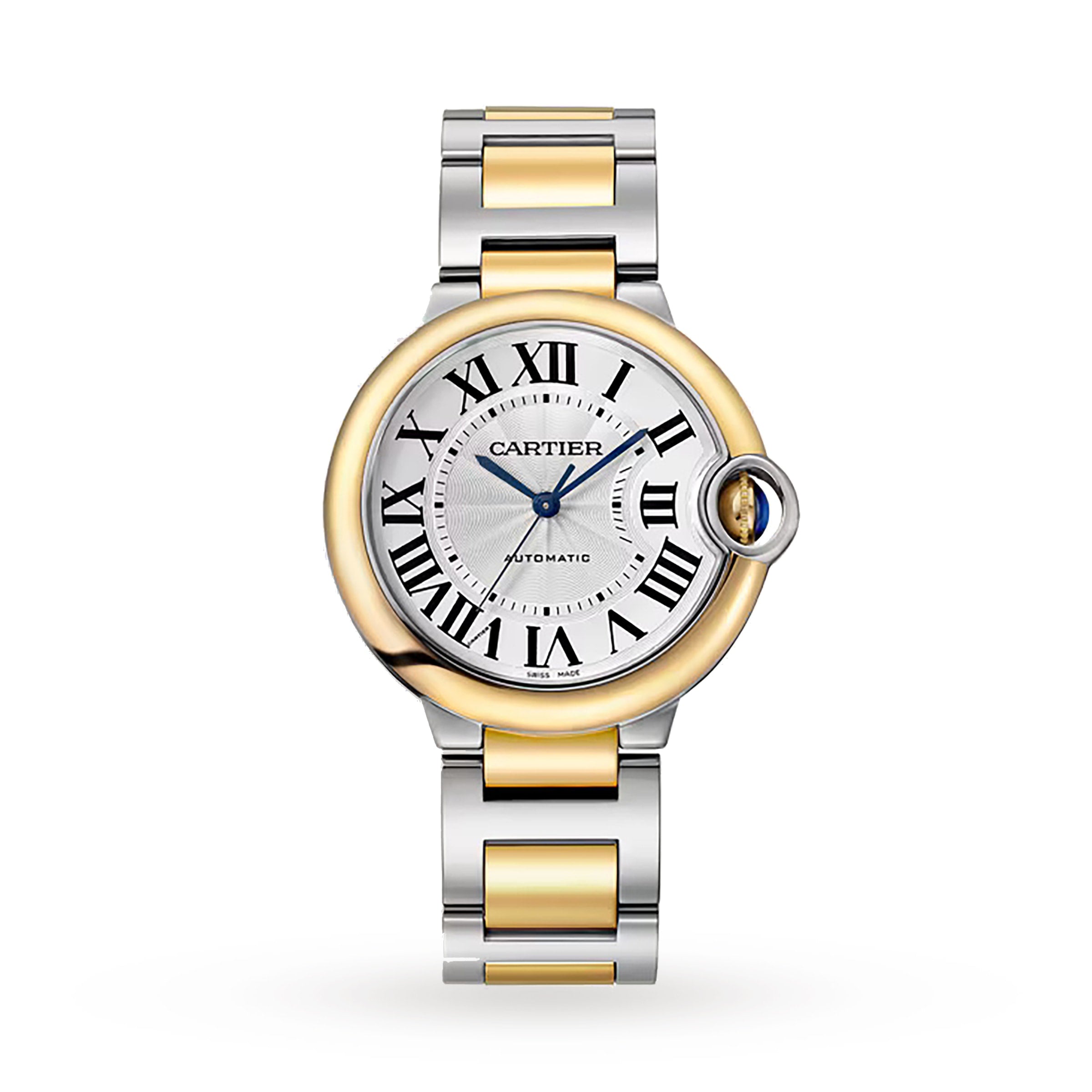 Ballon Bleu de Cartier 36 | 36mm, Two-Tone Steel & 18K Yellow Gold, Silver Dial