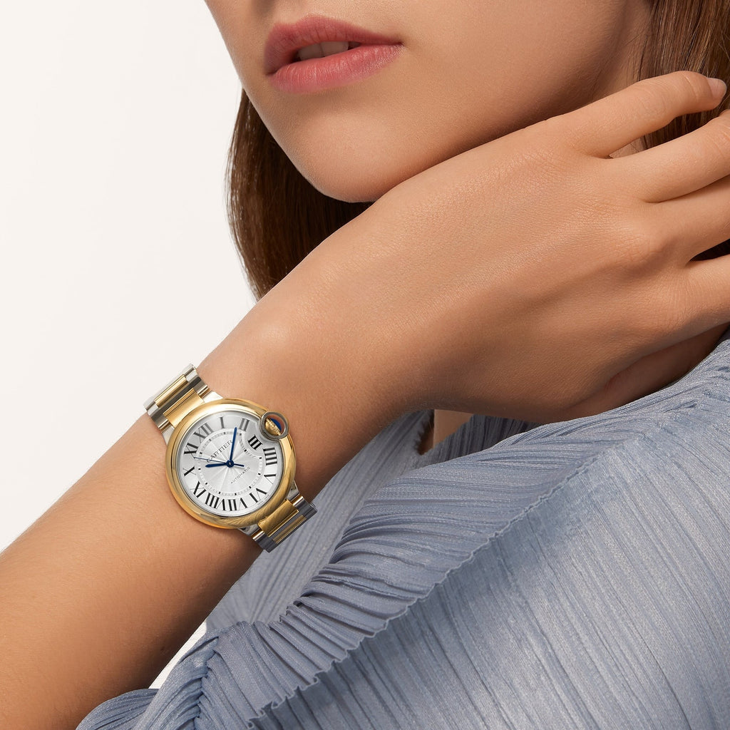 Ballon Bleu de Cartier 36 | 36mm, Two-Tone Steel & 18K Yellow Gold, Silver Dial