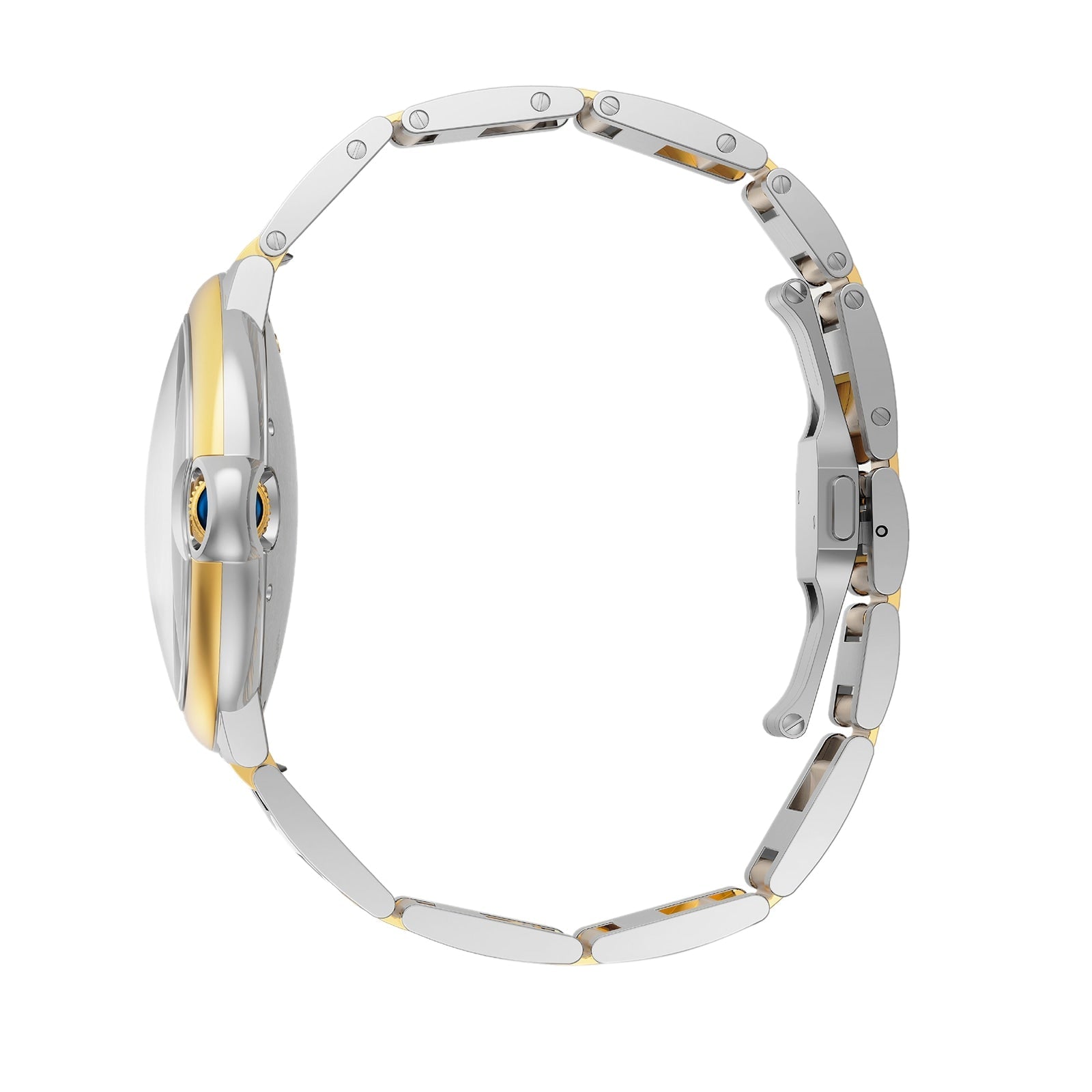 Ballon Bleu de Cartier 42 | 42mm, Two-Tone Steel & 18K Yellow Gold, Silver Dial