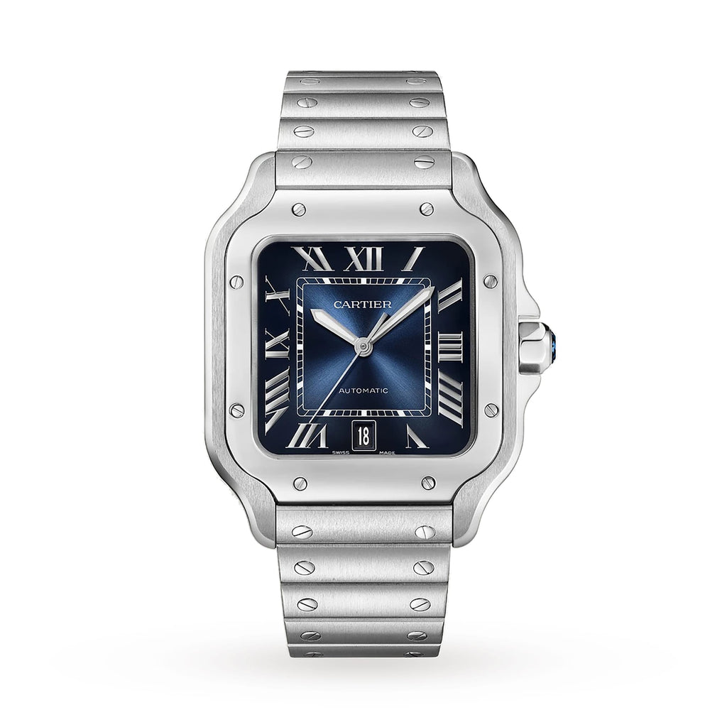 Santos de Cartier Large Model | 40mm, Steel, Blue Dial