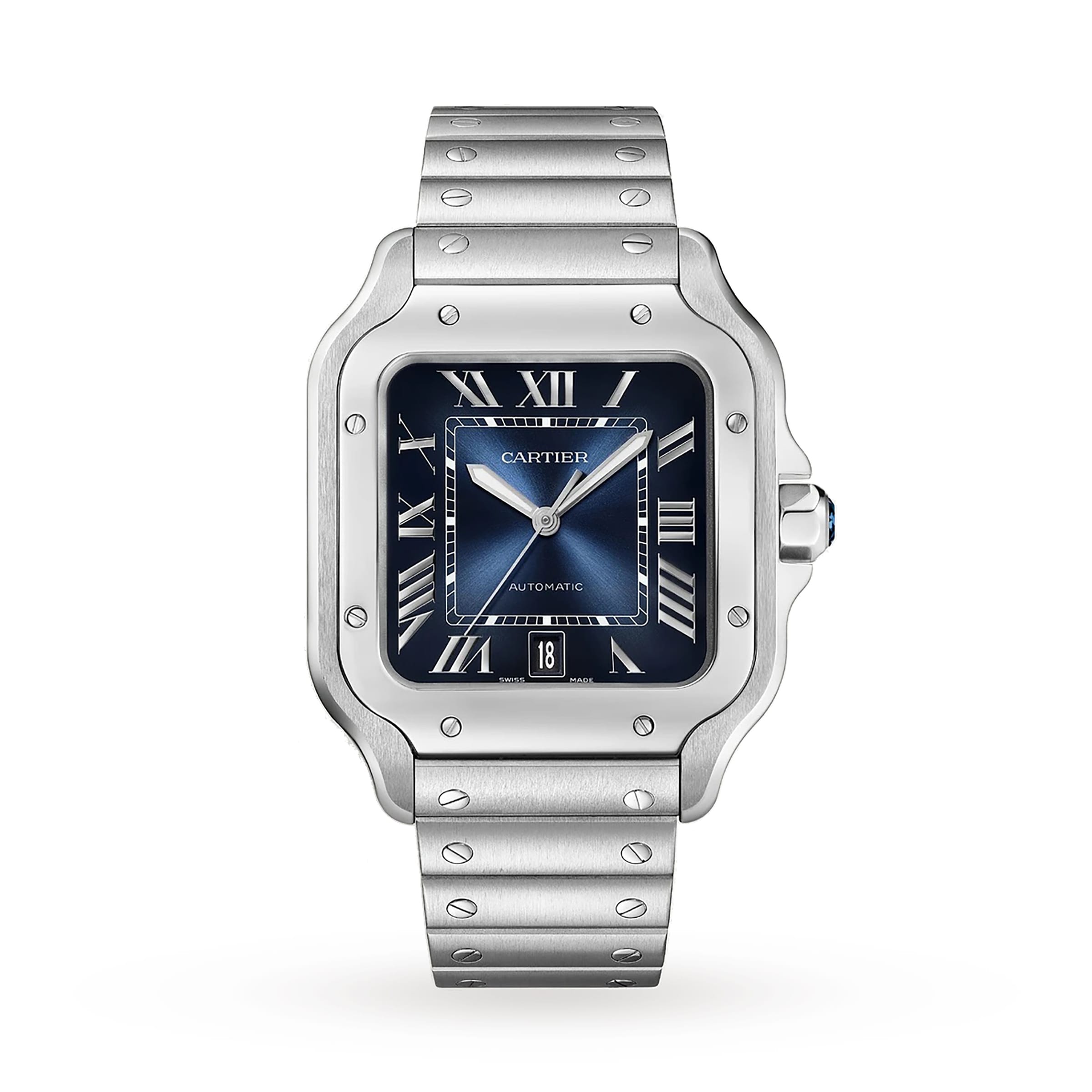 Santos de Cartier Large Model | 40mm, Steel, Blue Dial