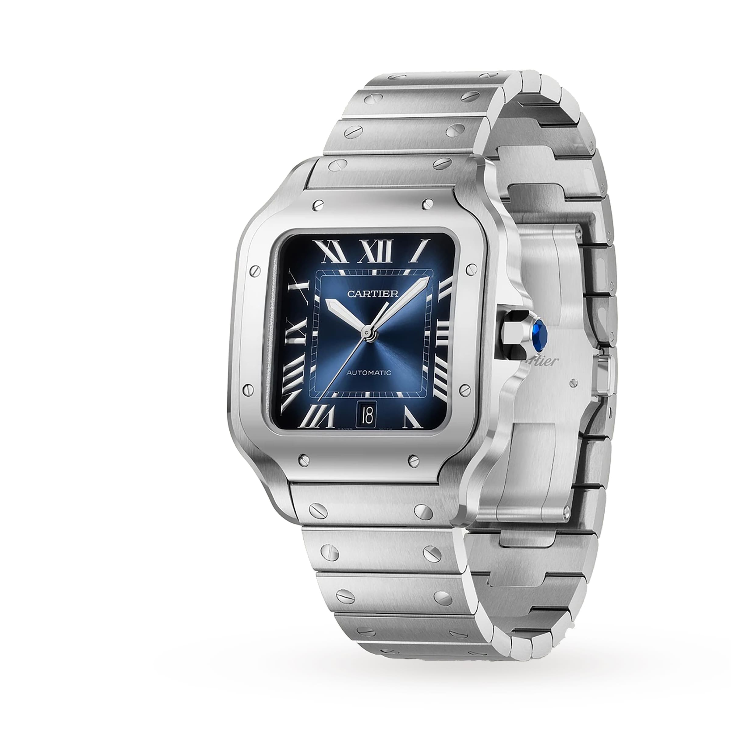 Santos de Cartier Large Model | 40mm, Steel, Blue Dial
