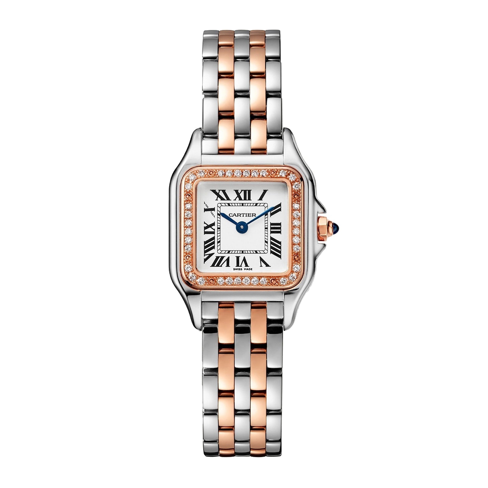 Panthère de Cartier Small Model | 22mm, Two-Tone Steel & 18K Rose Gold, Silver Dial