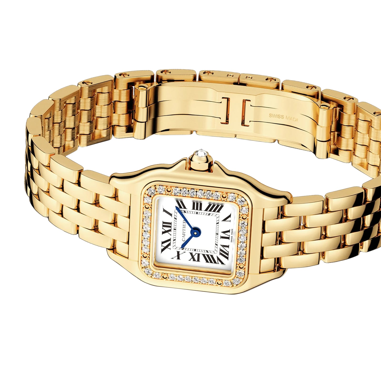 Panthère de Cartier Small Model | 22mm, 18K Yellow Gold, Silvered Dial