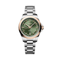 longines Conquest 30mm - Green w/ Pink Gold Bezel on Bracelet