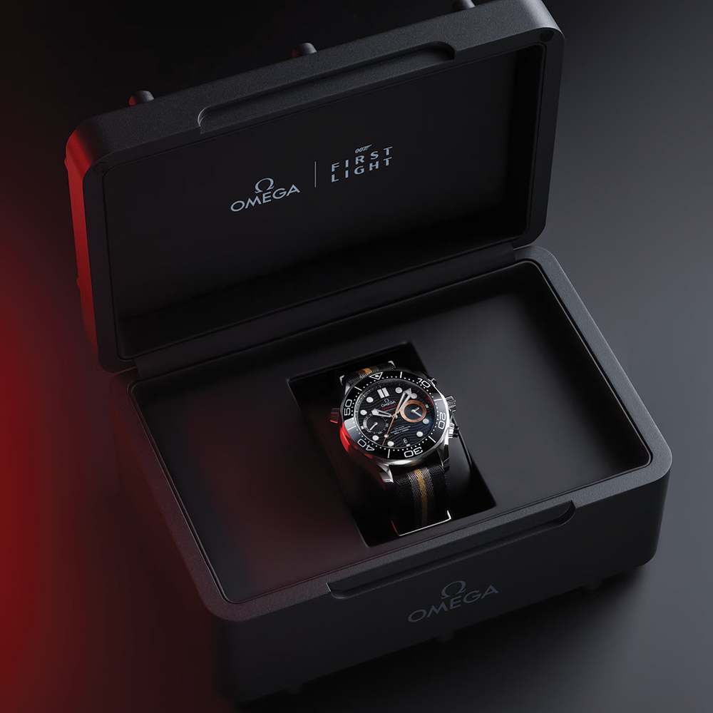 OMEGA Seamaster Diver 300M Chronograph 007 First Light 44mm - Black on Fabric Strap