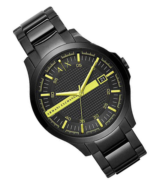 Armani Exchange Hampton AX2407 Men's Watch – Sleek Black Dial with Black Stainless Steel Bracelet