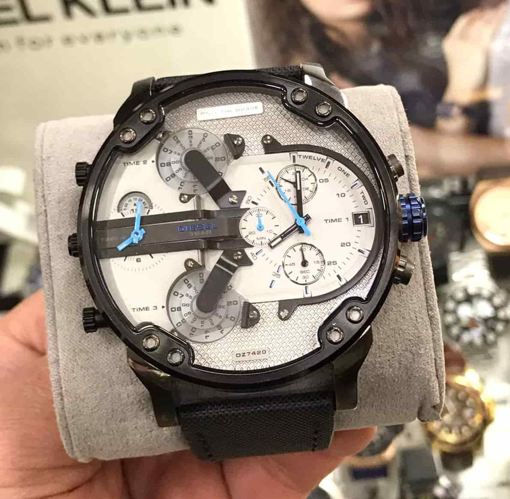 Diesel DZ7420 Mr. Daddy 2.0 Chronograph Men's Watch – Grey Dial & Black Nylon Strap