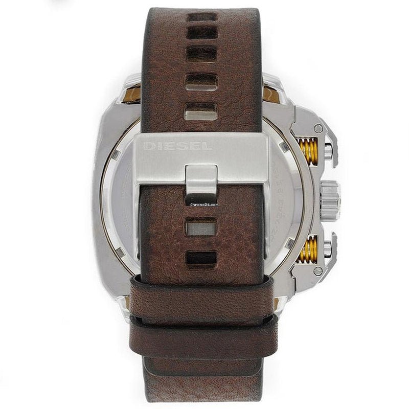 Diesel DZ7343 BAMF Chronograph Men's Watch – Beige Dial & Brown Leather Strap