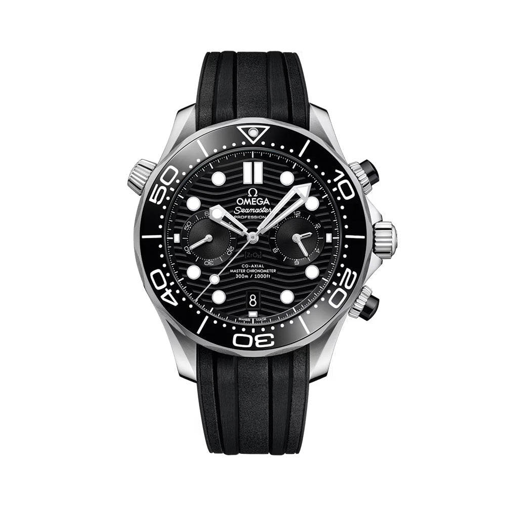 OMEGA Seamaster Diver 300M Chronograph 44mm - Black on Rubber Strap