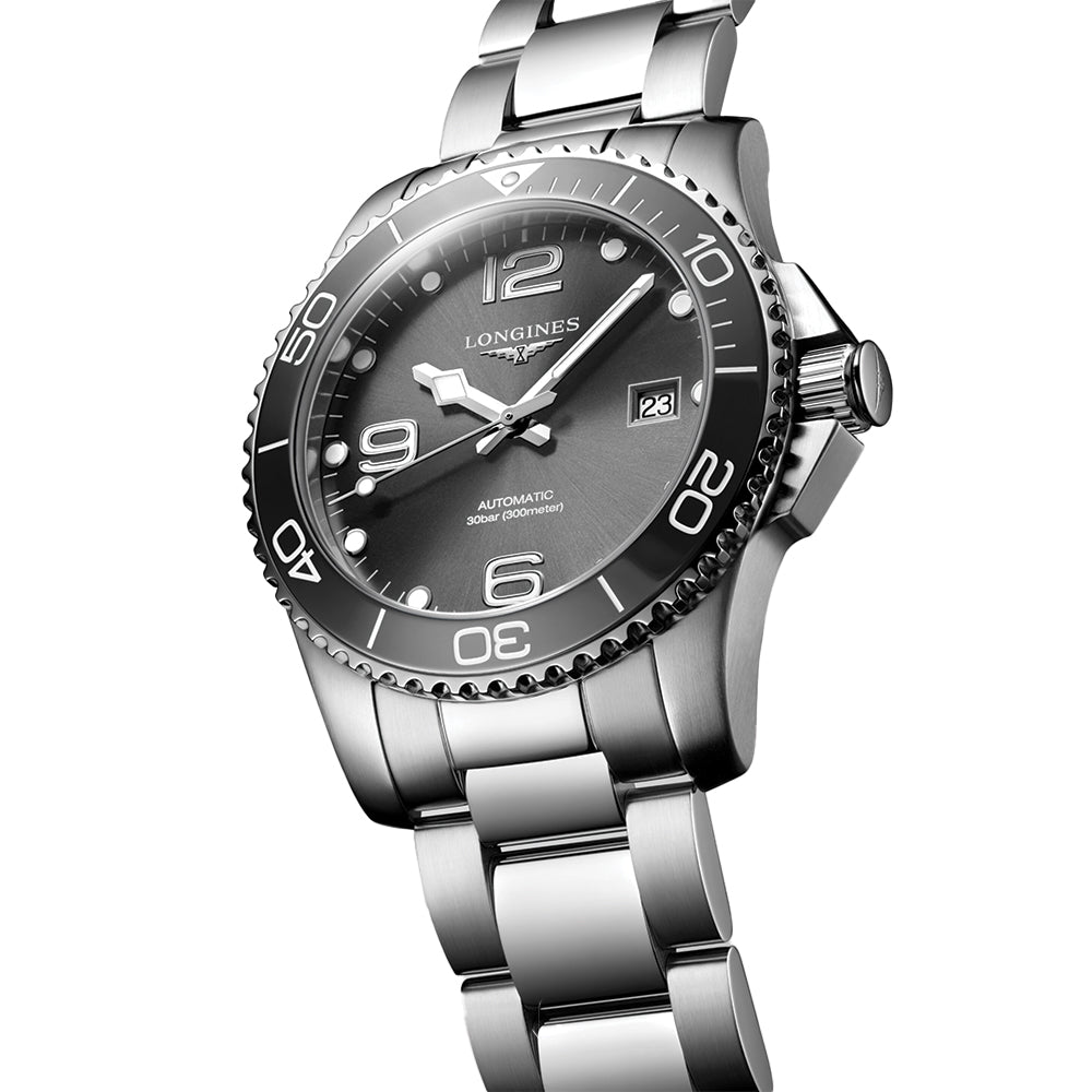 longines HydroConquest 41mm - Sunray Grey on Bracelet