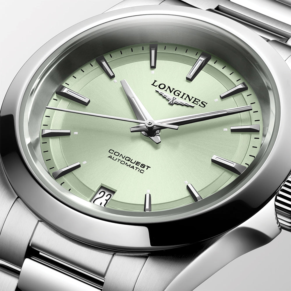 longines Conquest 34mm - Sunray Green on Bracelet