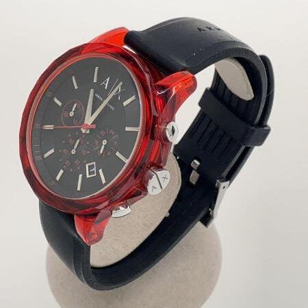 Armani Exchange Outerbanks AX1338 Men's Chronograph Watch – Black Dial with Black Silicone Strap
