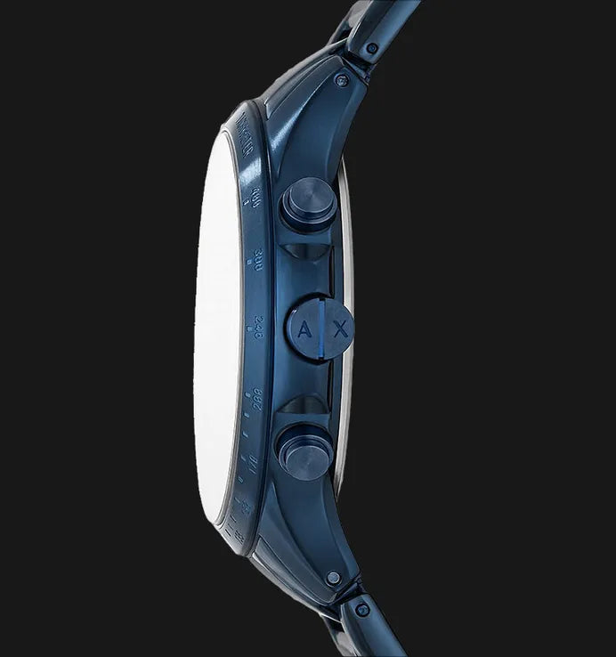 Armani Exchange Hampton AX2430 Men's Chronograph Watch – Blue Dial with Blue Stainless Steel Strap