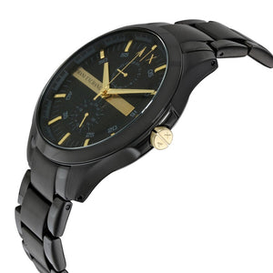Armani Exchange Hampton AX2121 Men's Chronograph Watch – Black Dial with Black Stainless Steel Strap