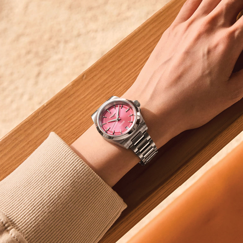 longines Conquest 34mm - Sunray Pink on Bracelet